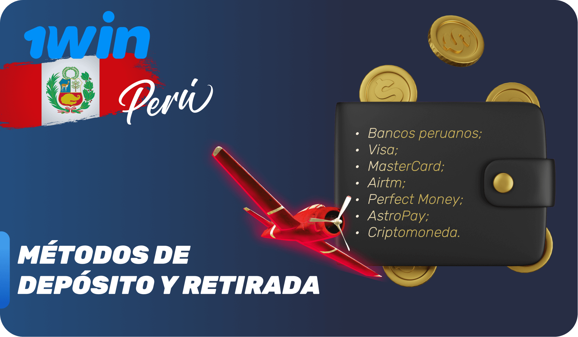 Métodos de pago para jugadores de 1win Aviator de Perú